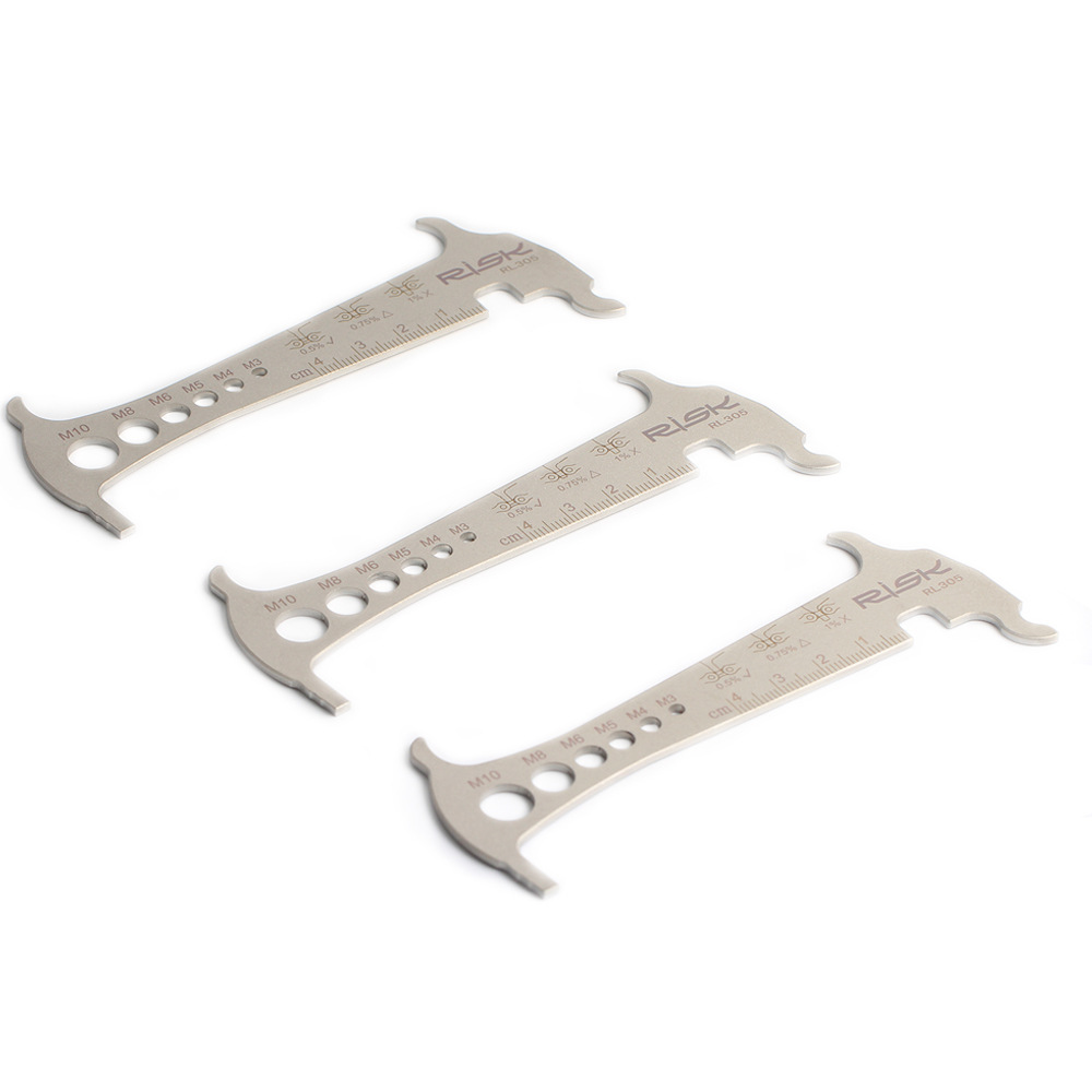 RISK Parts Mountain Bike Chain Measuring Tool Chain Gauge Caliper Bicycle Chain Wear Inspection Tool RL305