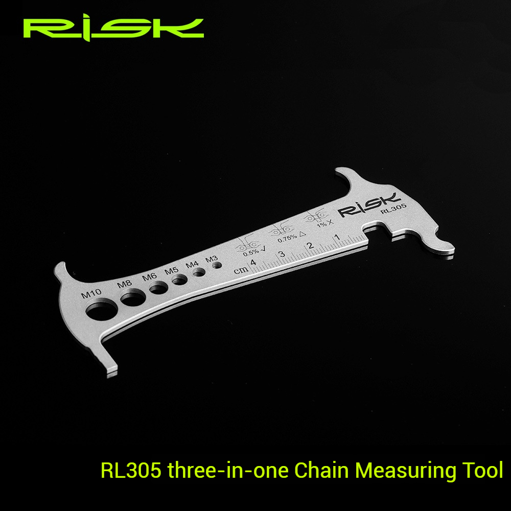 RISK Parts Mountain Bike Chain Measuring Tool Chain Gauge Caliper Bicycle Chain Wear Inspection Tool RL305