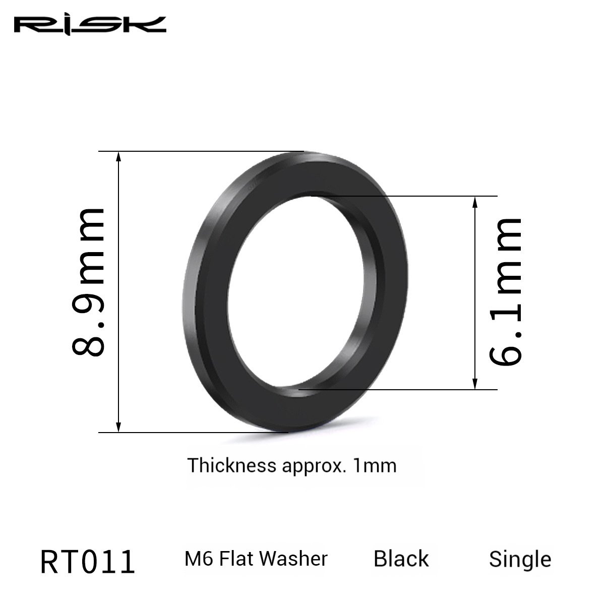 RISK Parts Titanium Alloy M5/6mm Screw Washers Gold and Colored Flat Washers for Mountain Bikes RT010/011