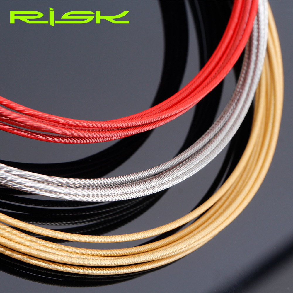 RISK Parts Bicycle Nano Teflon Brake Cable Core Gold Diamond Teflon Inner Cable Mountain Road 1700 2100mm