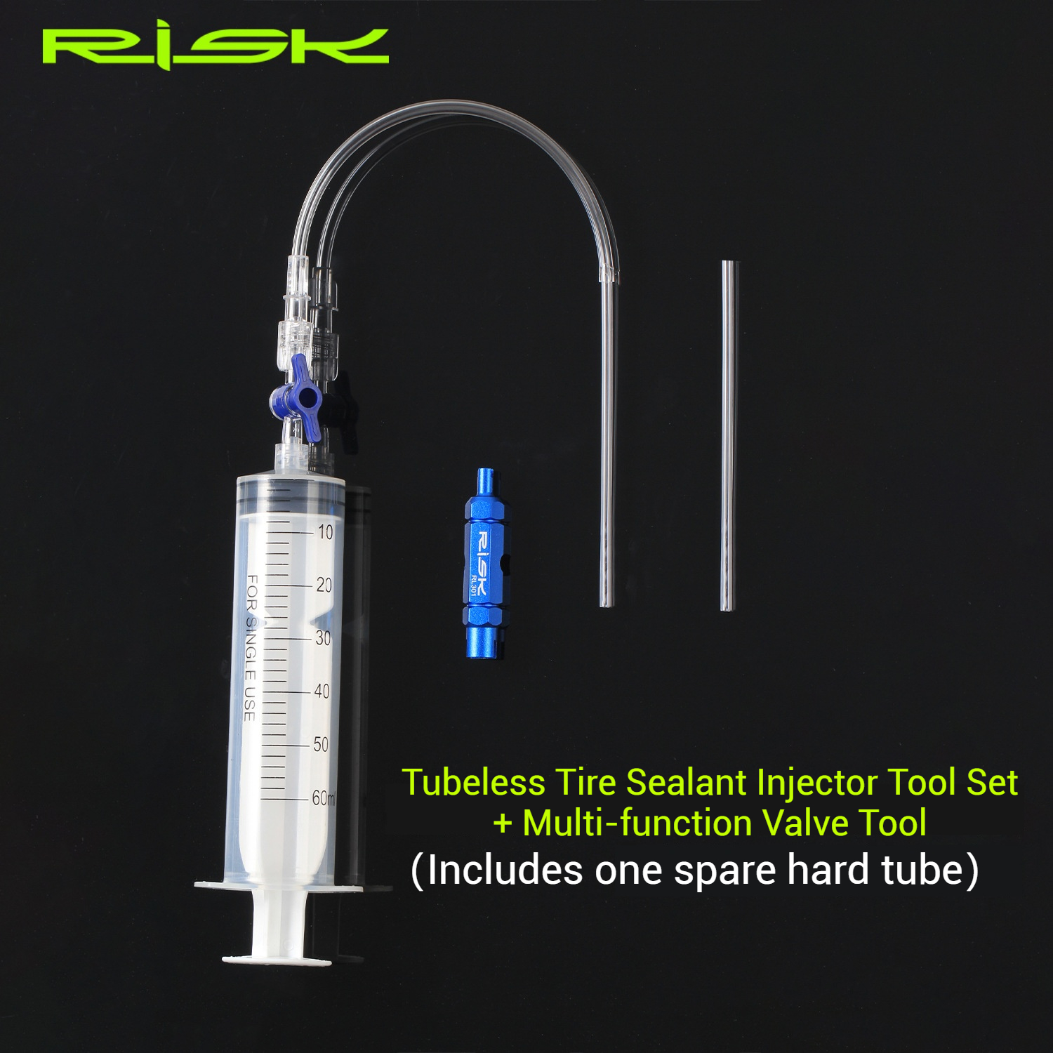 RISK Parts Bicycle Tubeless Tire Sealant Injector Tool for Mountain Road Bike Tire Sealant Injection RL225 RL301