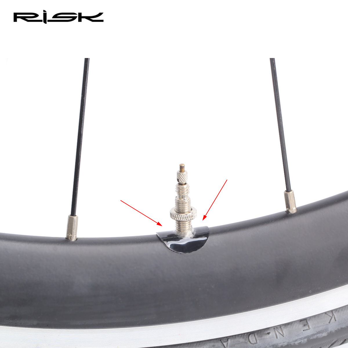 RISK Parts mountain road bike Presta valve stickers valve core stickers adhesive pads for tubeless valve fixation RA121