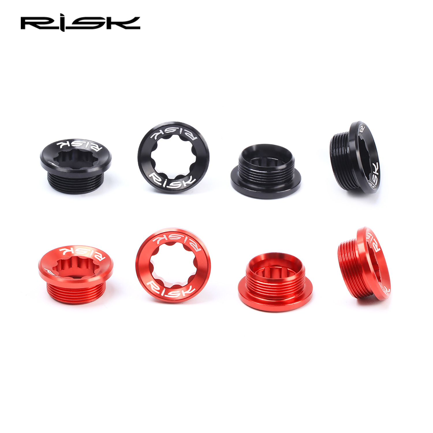 RISK Parts Bicycle Crank Arm Cap Hollow Integrated Chainring for Mountain Bike Aluminum Alloy Crank Screws BB Axle Crank RA123