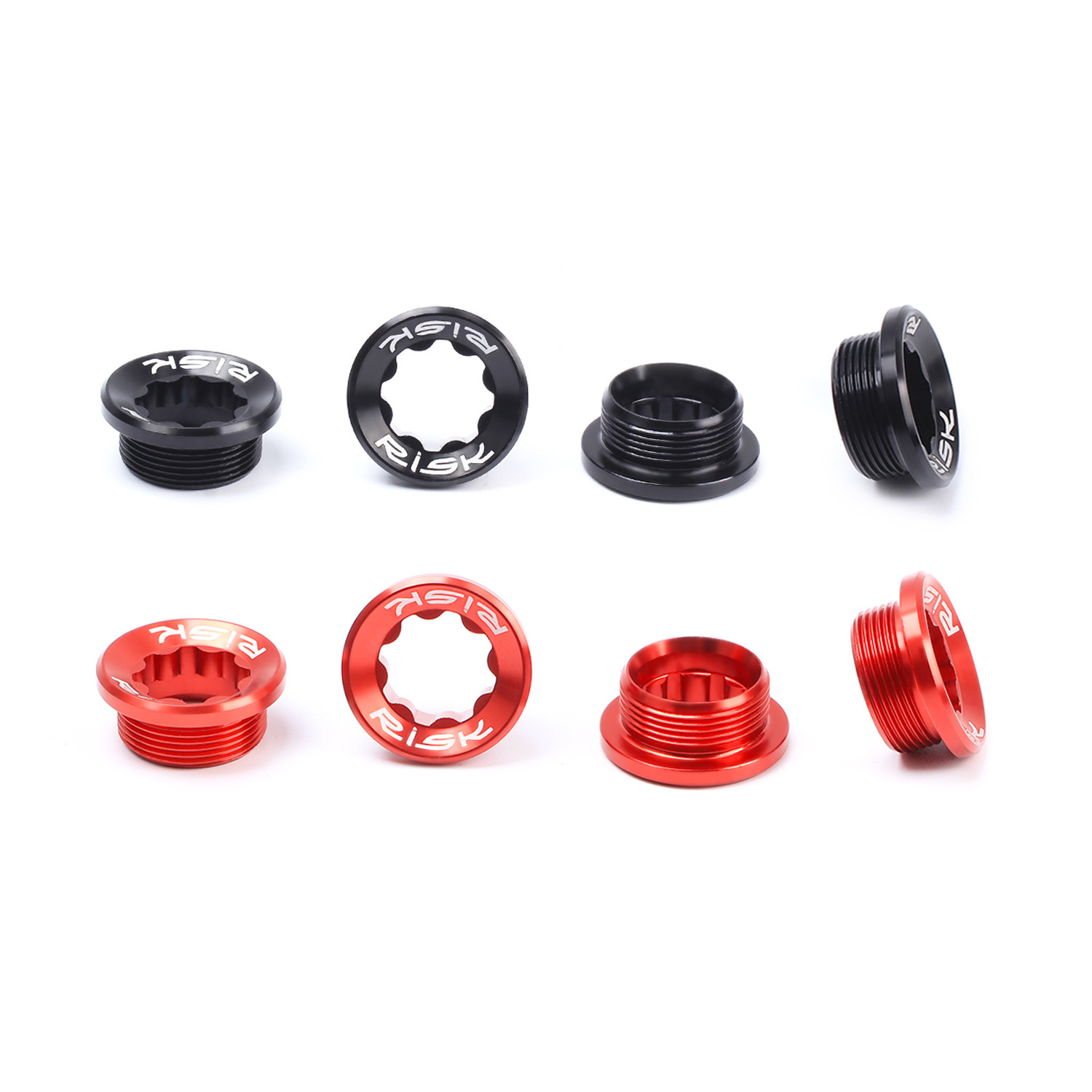RISK Parts Bicycle Crank Arm Cap Hollow Integrated Chainring for Mountain Bike Aluminum Alloy Crank Screws BB Axle Crank RA123