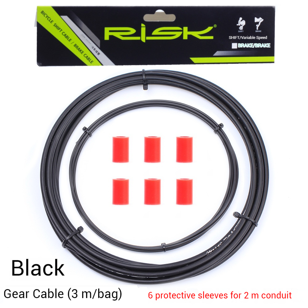 RISK Parts Bicycle Cable Housing for Mountain and Road Bike Gears 4/5mm Brake Outer Casing Folding Bike Brake Cable Shell 3 Meters RC304