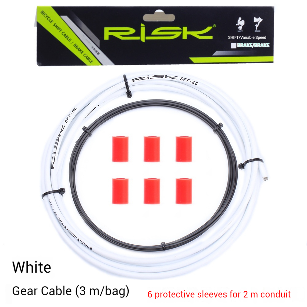 RISK Parts Bicycle Cable Housing for Mountain and Road Bike Gears 4/5mm Brake Outer Casing Folding Bike Brake Cable Shell 3 Meters RC304