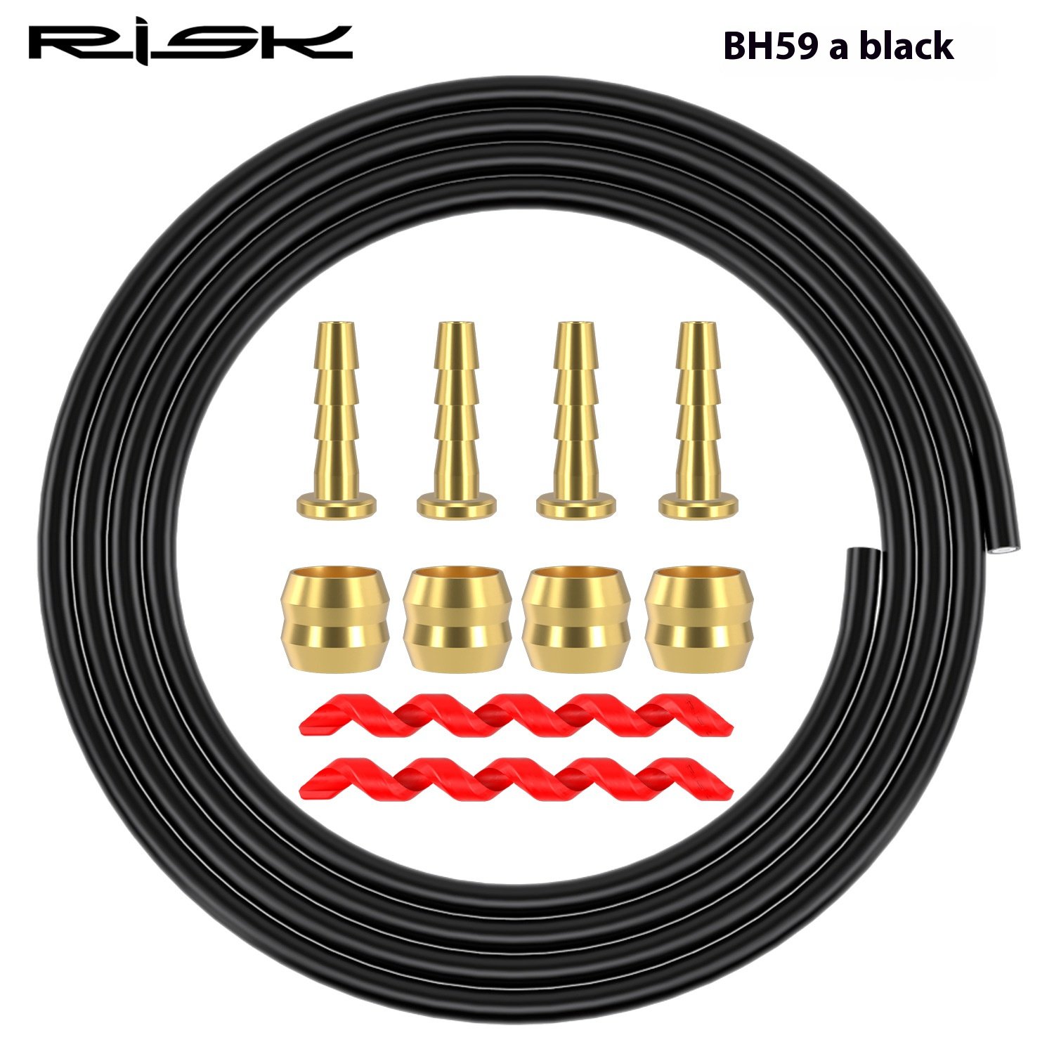 RISK Parts Mountain Bike Hydraulic Disc Brake Oil Pipe Oil Needle T-Head Olive Tightening Screw Copper Bushing BH59/BH90