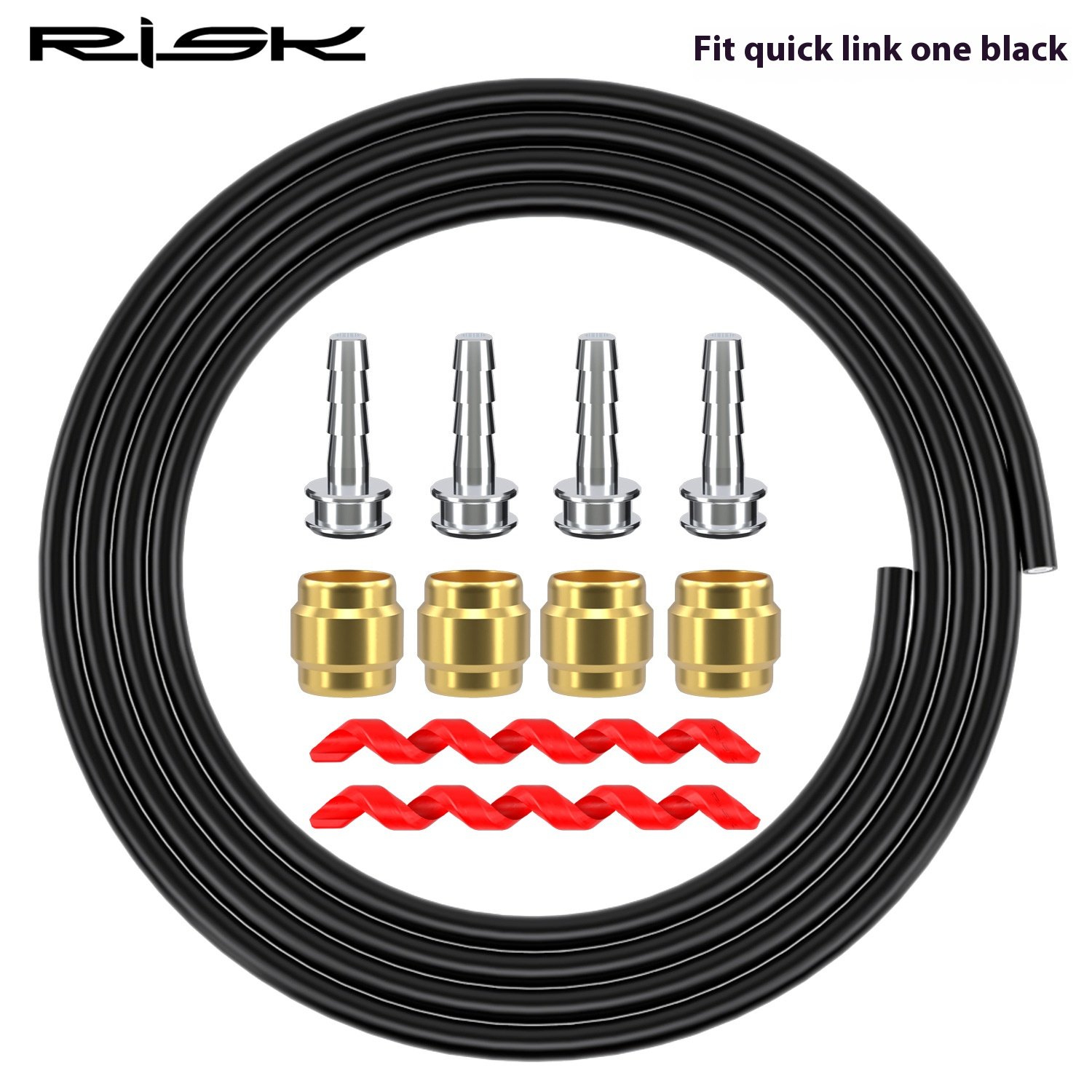 RISK Parts Mountain Bike Hydraulic Disc Brake Oil Pipe Oil Needle T-Head Olive Tightening Screw Copper Bushing BH59/BH90