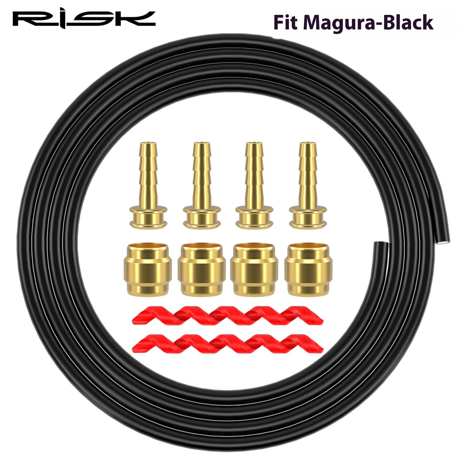 RISK Parts Mountain Bike Hydraulic Disc Brake Oil Pipe Oil Needle T-Head Olive Tightening Screw Copper Bushing BH59/BH90