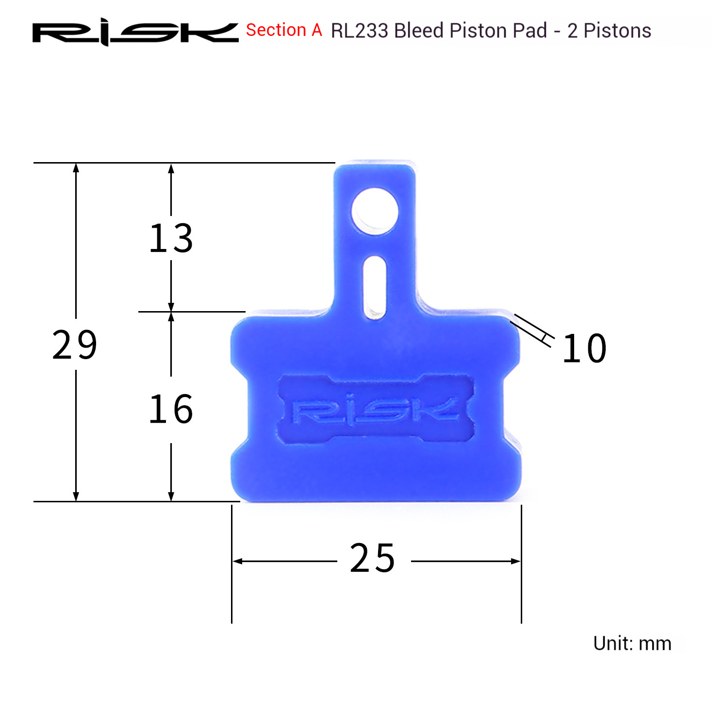 RISK Parts Bicycle Bleed Block Brake Bleed Pad Disc Bleed Pad Spacer Plastic Tool RL233-1 RL233-2