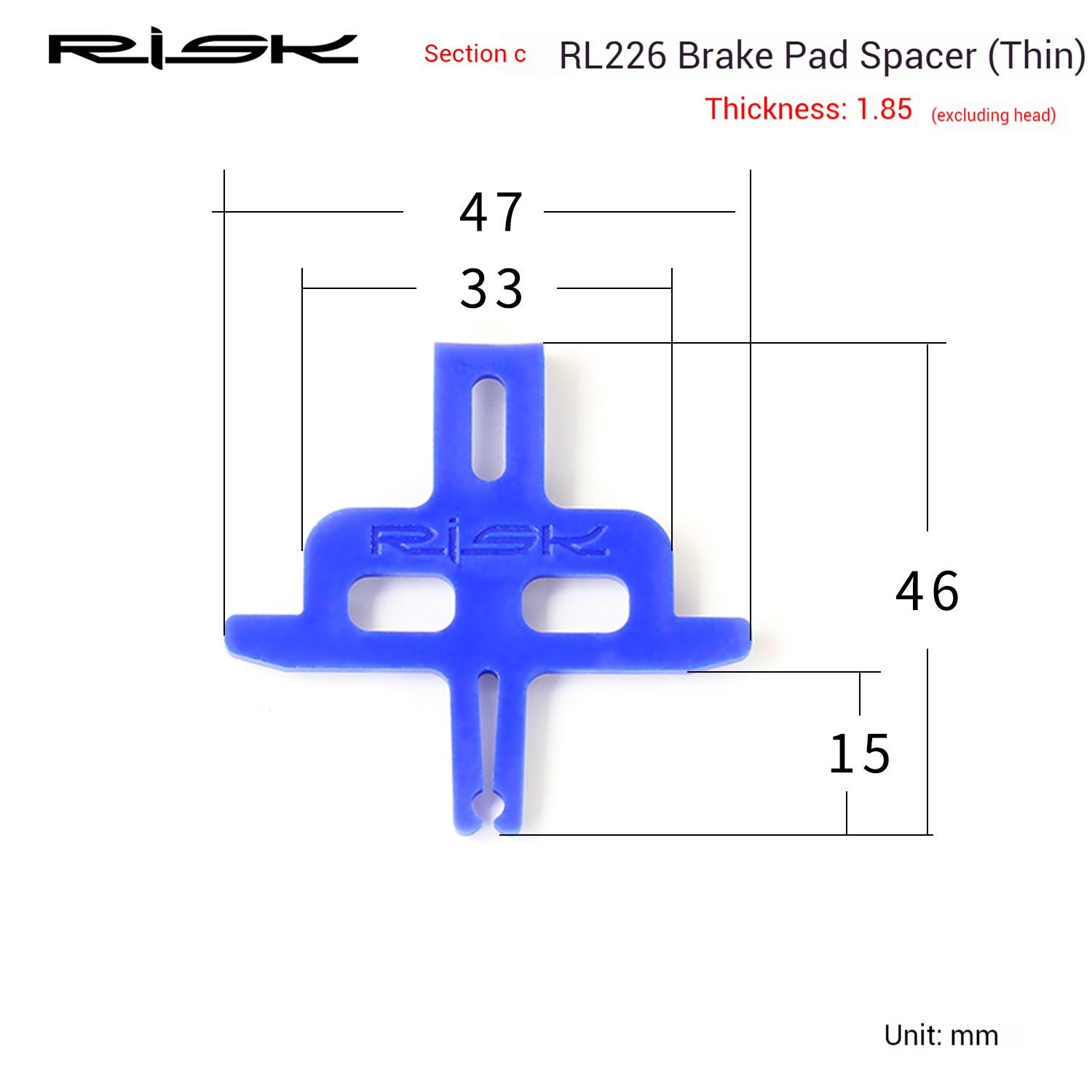 RISK Parts Bicycle Bleed Block Brake Bleed Pad Disc Bleed Pad Spacer Plastic Tool RL233-1 RL233-2