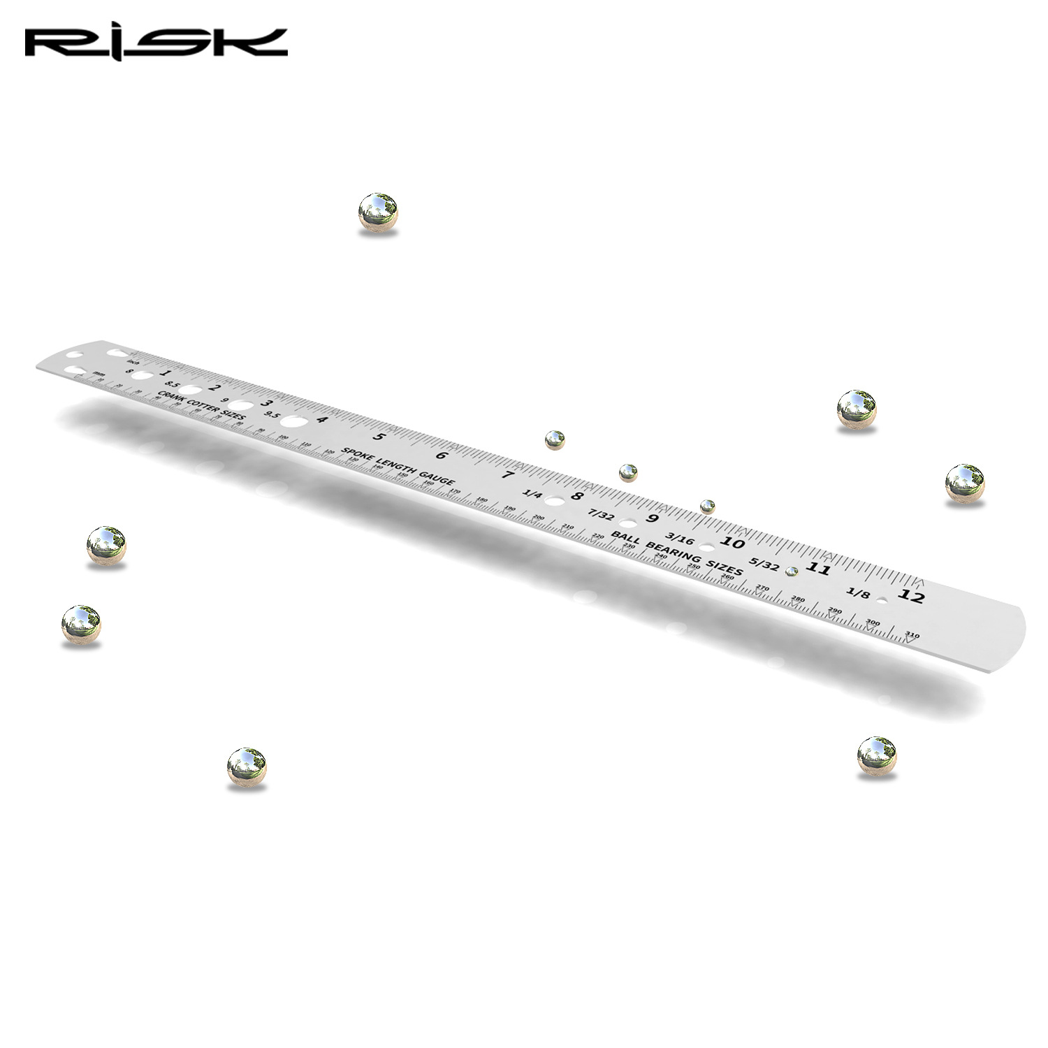 RISK Parts Bicycle Spoke Tool Spoke Length Measurement Gauge Hub Axle Positioning Measurement Tool RL237