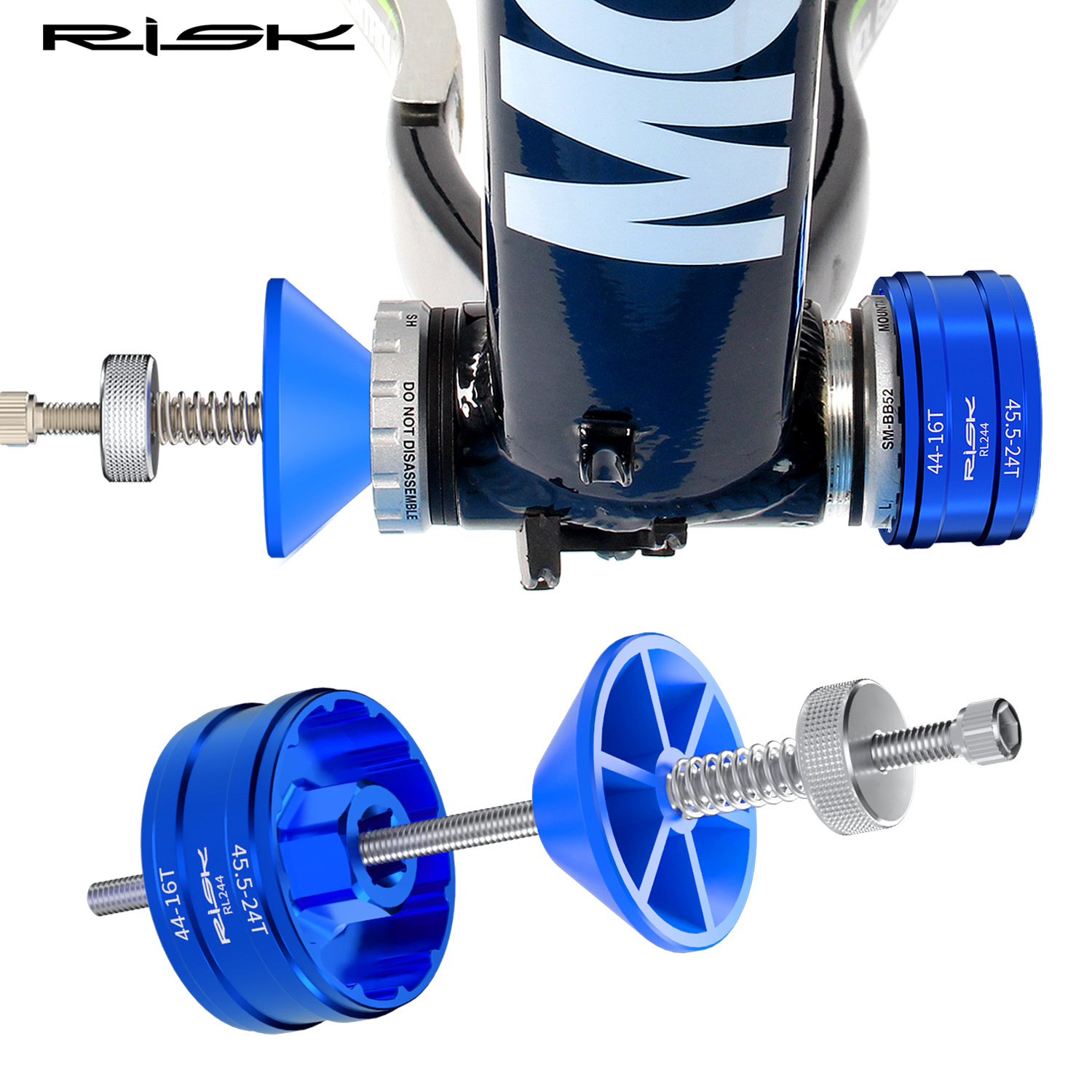 RISK Parts Mountain Road Bicycle Hollow Integrated Bottom Bracket Wrench DUB Crankset Installation and Removal Tool BB52 RL244 RL245 RL246 RL247