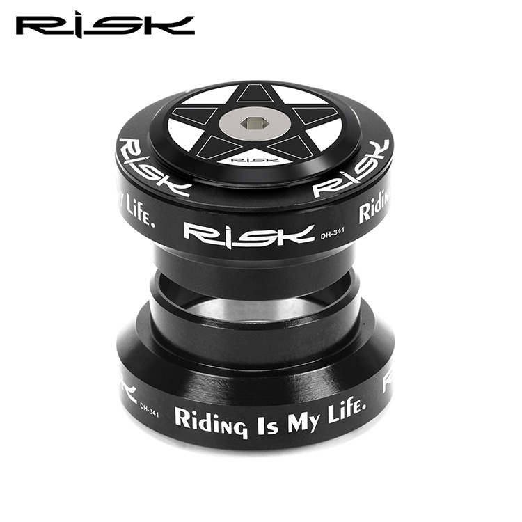 RISK Parts 34mm Straight Tube Headset Bearings Road/Fixed Gear Bike 28.6mm External Headset Fork Assembly DH-341