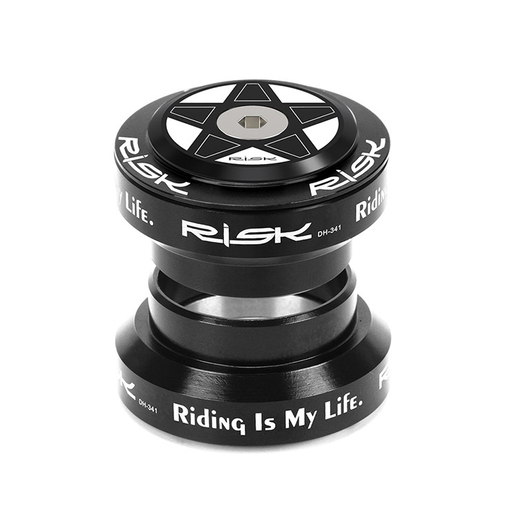 RISK Parts 34mm Straight Tube Headset Bearings Road/Fixed Gear Bike 28.6mm External Headset Fork Assembly DH-341