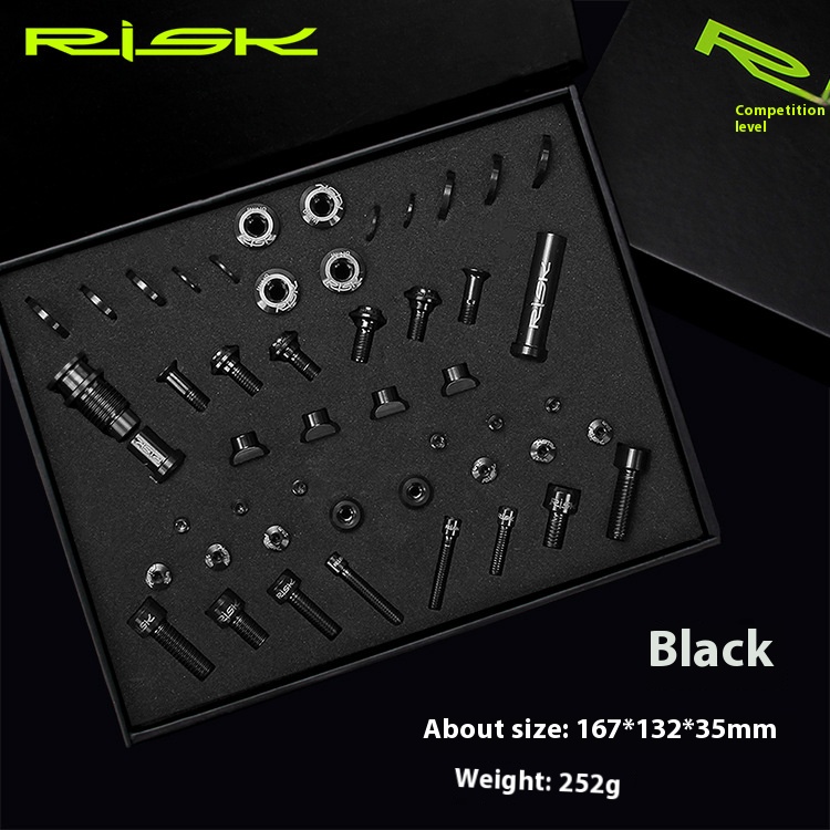RISK Parts UT R8000 Titanium Screw Kit Road Bike C-Clamp Brake Front Rear Derailleur Screw Set RT105