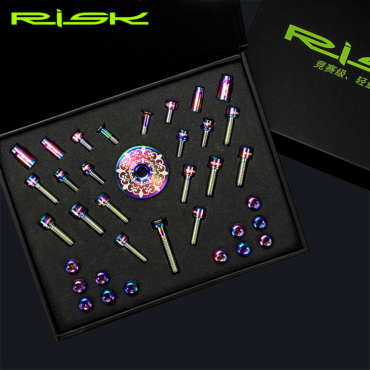 RISK Parts conventional mountain bike accessory titanium alloy screw set valve handlebar disc brake seat disc screws RT106