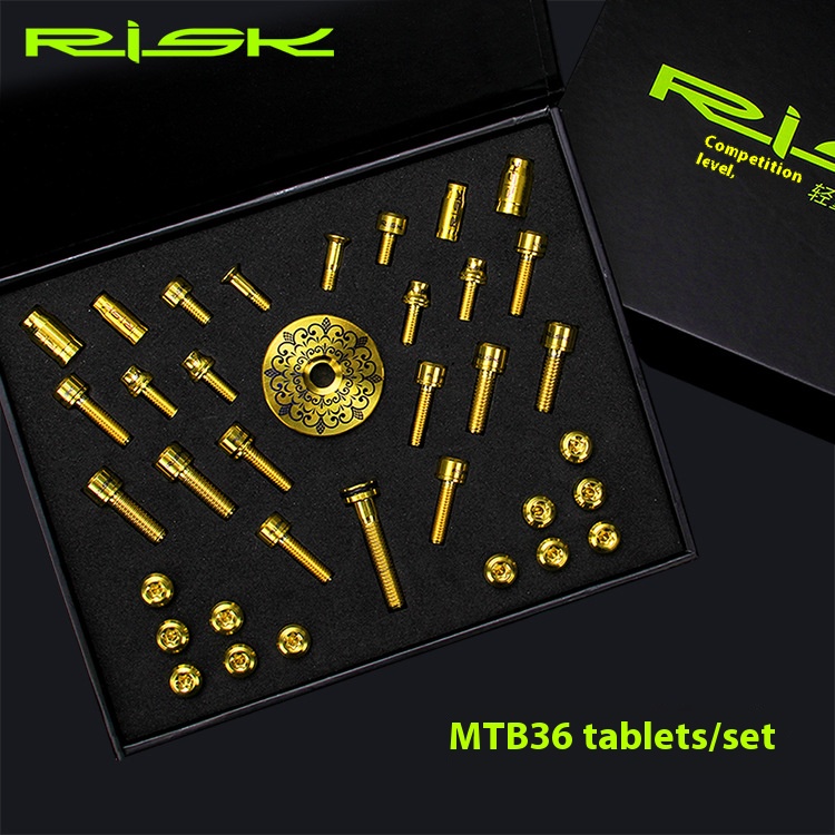 RISK Parts conventional mountain bike accessory titanium alloy screw set valve handlebar disc brake seat disc screws RT106