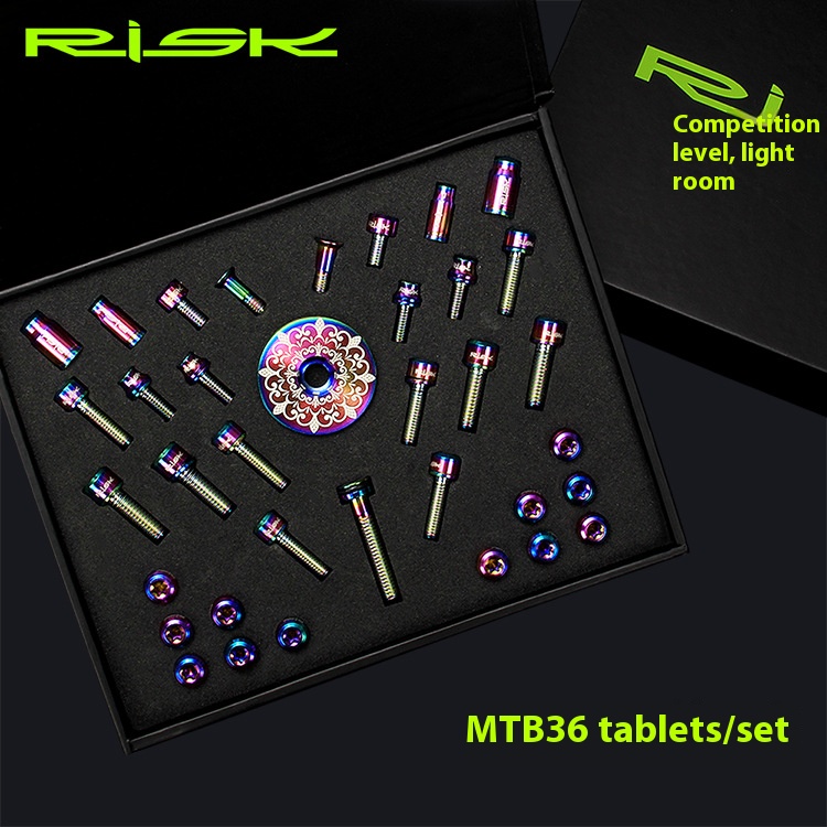 RISK Parts conventional mountain bike accessory titanium alloy screw set valve handlebar disc brake seat disc screws RT106