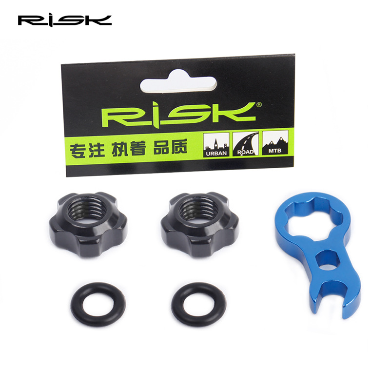 RISK Parts Presta Valve Nut Mountain Road Fixed Gear Bicycle Inner Tube Valve Aluminum Alloy Vacuum Tire Valve Cap RA111