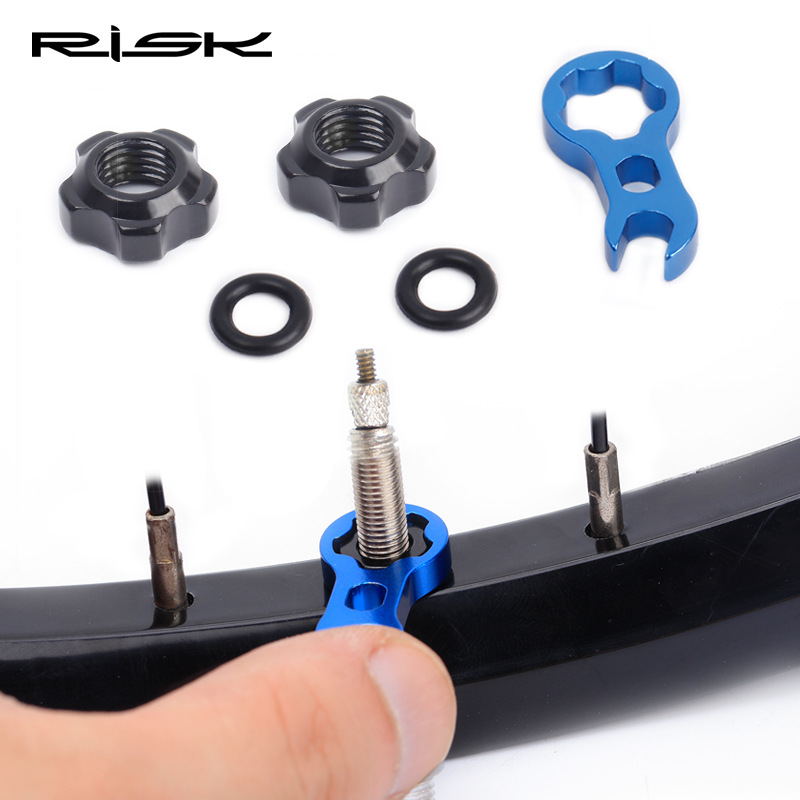 RISK Parts Presta Valve Nut Mountain Road Fixed Gear Bicycle Inner Tube Valve Aluminum Alloy Vacuum Tire Valve Cap RA111