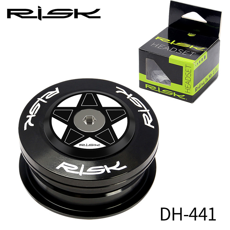 RISK Parts 44mm Bearing Headset Assembly Semi-Integrated for Straight Tube Frames Mountain Road Bike Press Fit DH-441