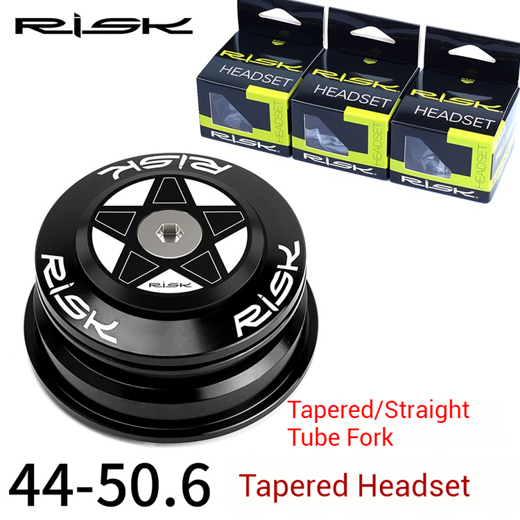 RISK Parts Tapered Headset Conversion Bottom Bracket Straight to Tapered Fork 44-50.6mm Non-Standard 1.25 Fork DH-506 DH-506K DH-506F