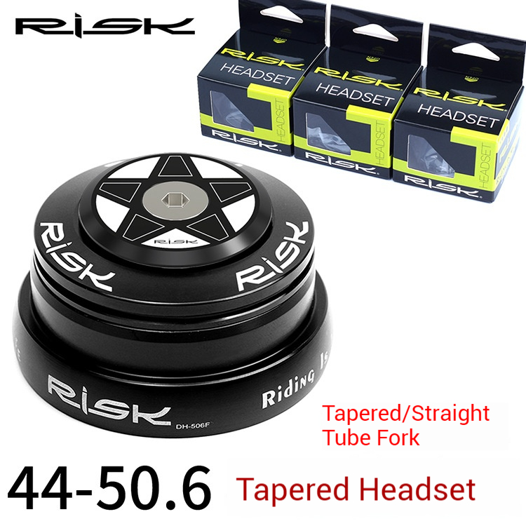 RISK Parts Tapered Headset Conversion Bottom Bracket Straight to Tapered Fork 44-50.6mm Non-Standard 1.25 Fork DH-506 DH-506K DH-506F