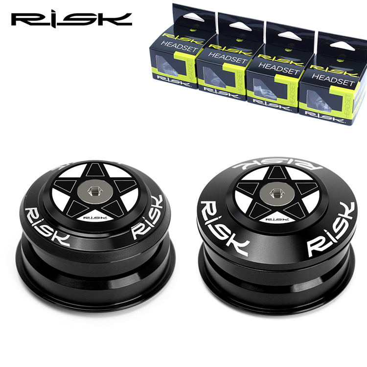 RISK Parts Mountain Bike Headset DH Downhill 44-49.7/49.7mm Tapered with 1.5 Tapered Straight Tube Fork Bearings DH-497 DH-497F DH-497A DH-497B