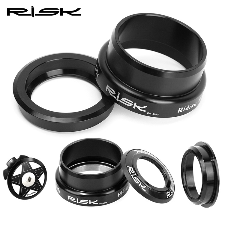 RISK Parts Mountain Bike Headset DH Downhill 44-49.7/49.7mm Tapered with 1.5 Tapered Straight Tube Fork Bearings DH-497 DH-497F DH-497A DH-497B
