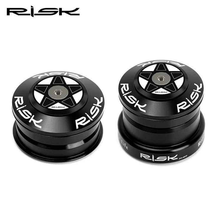 RISK Parts Mountain Bike Headset DH Downhill 44-49.7/49.7mm Tapered with 1.5 Tapered Straight Tube Fork Bearings DH-497 DH-497F DH-497A DH-497B