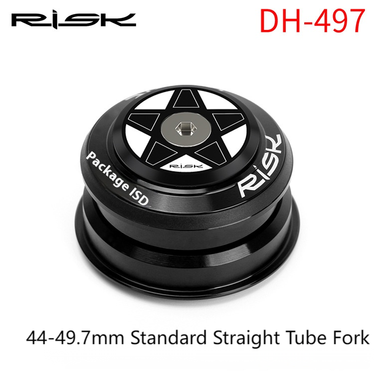 RISK Parts Mountain Bike Headset DH Downhill 44-49.7/49.7mm Tapered with 1.5 Tapered Straight Tube Fork Bearings DH-497 DH-497F DH-497A DH-497B
