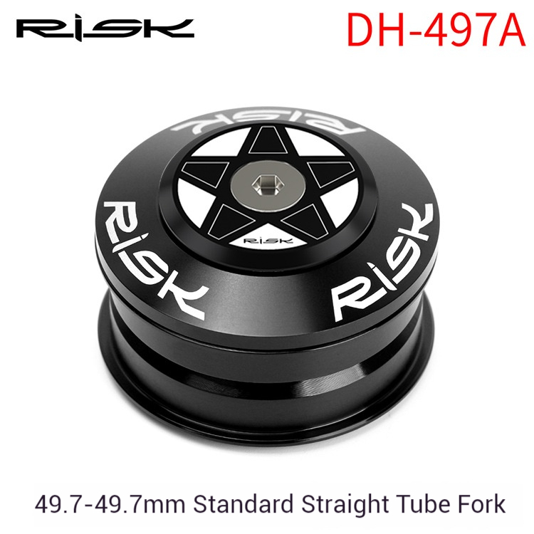 RISK Parts Mountain Bike Headset DH Downhill 44-49.7/49.7mm Tapered with 1.5 Tapered Straight Tube Fork Bearings DH-497 DH-497F DH-497A DH-497B