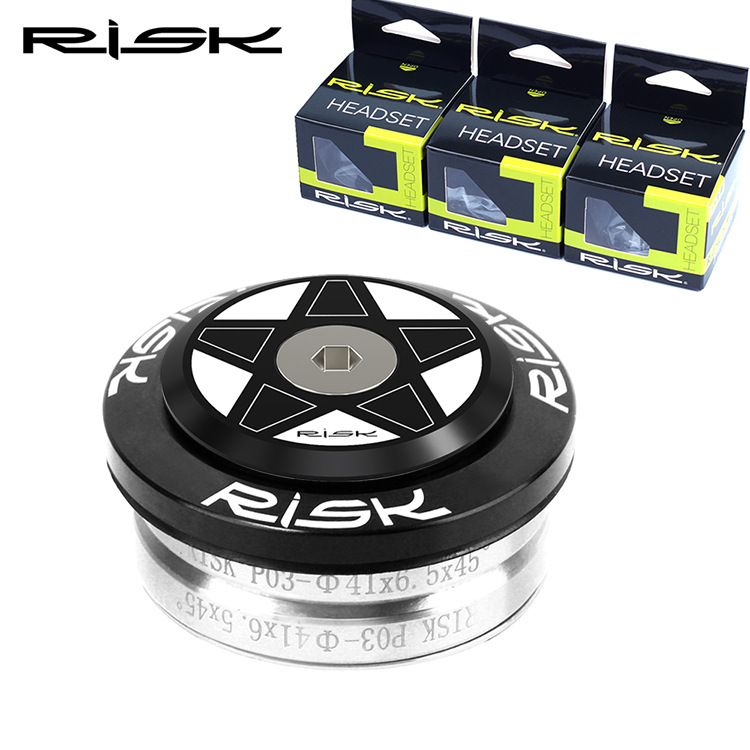 RISK Parts Road/Fixed Gear 41/41.8/42mm Straight Tube Headset Internal Fully Hidden Bearings for 28.6mm Frame Fork DH-411 DH-418