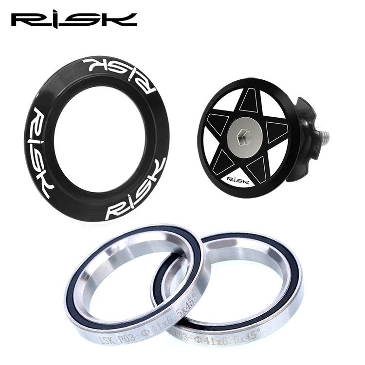 RISK Parts Road/Fixed Gear 41/41.8/42mm Straight Tube Headset Internal Fully Hidden Bearings for 28.6mm Frame Fork DH-411 DH-418