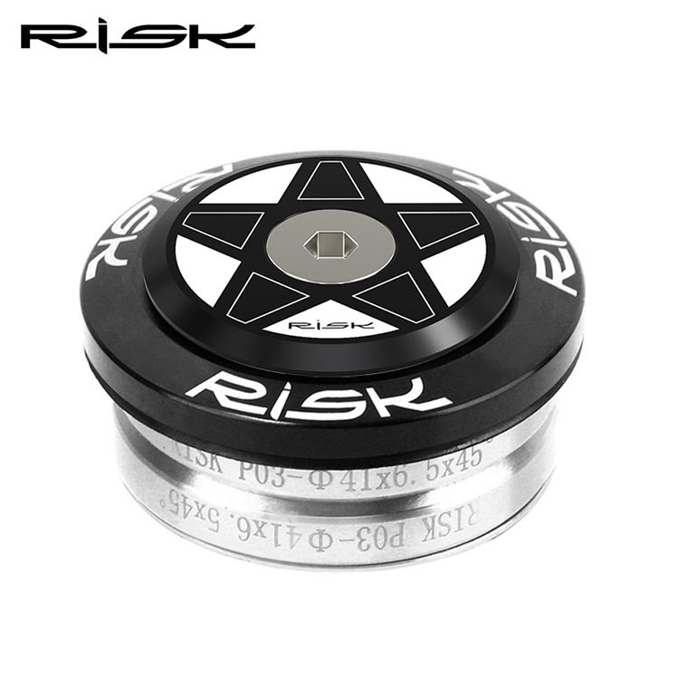 RISK Parts Road/Fixed Gear 41/41.8/42mm Straight Tube Headset Internal Fully Hidden Bearings for 28.6mm Frame Fork DH-411 DH-418