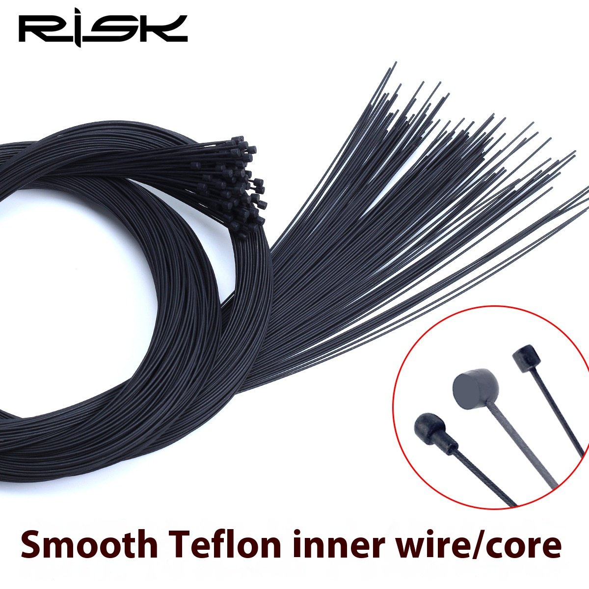 RISK Parts Teflon Inner Cable Core Mountain Road Bike Iron Teflon Brake Shifter Cable Inner Core