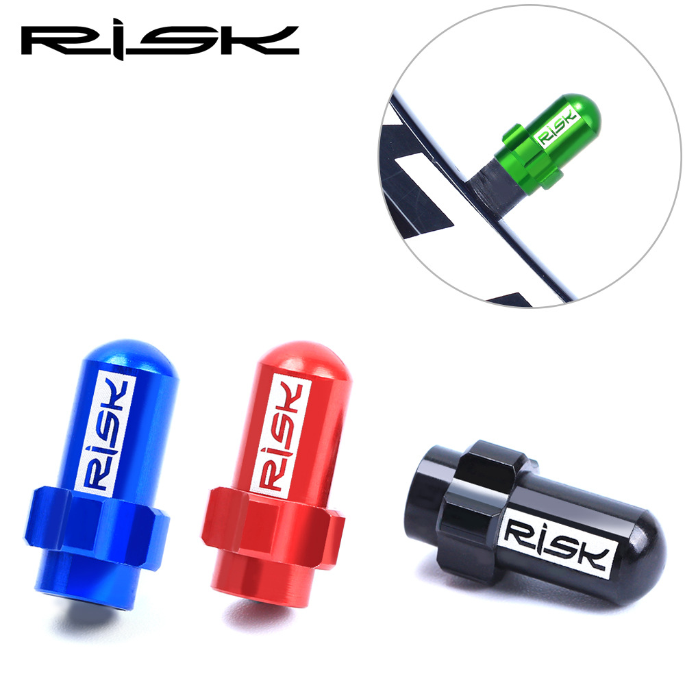RISK Parts Road Fixed Gear and Mountain Bike Presta Valve Schrader Valve American French Valve Dust Cap with O-Ring 7075 Aluminum Alloy FV18 AV18