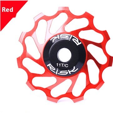 RISK Parts Mountain/Road Bike Ceramic Rear Derailleur Guide Pulley 11T Aluminum Alloy Bearing Pulley Wheel RA126
