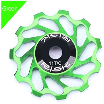 RISK Parts Mountain/Road Bike Ceramic Rear Derailleur Guide Pulley 11T Aluminum Alloy Bearing Pulley Wheel RA126