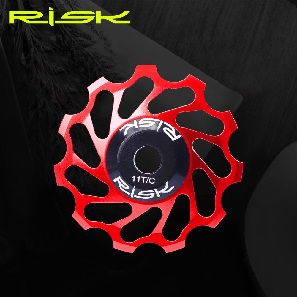 RISK Parts Mountain/Road Bike Ceramic Rear Derailleur Guide Pulley 11T Aluminum Alloy Bearing Pulley Wheel RA126