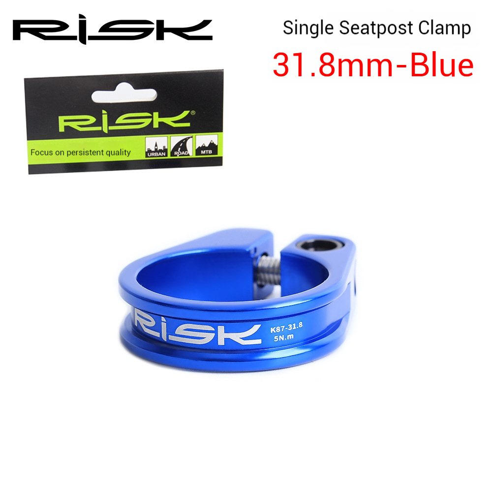 RISK Parts K87 Mountain/Road Bike Seatpost Clamp with Quick Release Seat Tube Clamp Ring with Cable guide 31.8/34.9mm