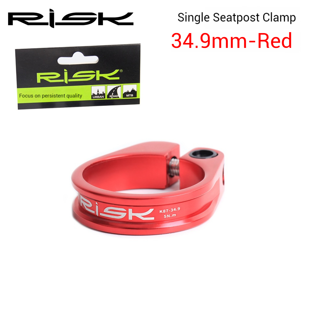 RISK Parts K87 Mountain/Road Bike Seatpost Clamp with Quick Release Seat Tube Clamp Ring with Cable guide 31.8/34.9mm