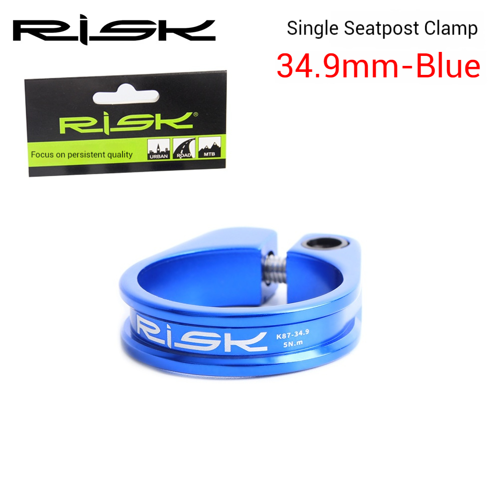 RISK Parts K87 Mountain/Road Bike Seatpost Clamp with Quick Release Seat Tube Clamp Ring with Cable guide 31.8/34.9mm
