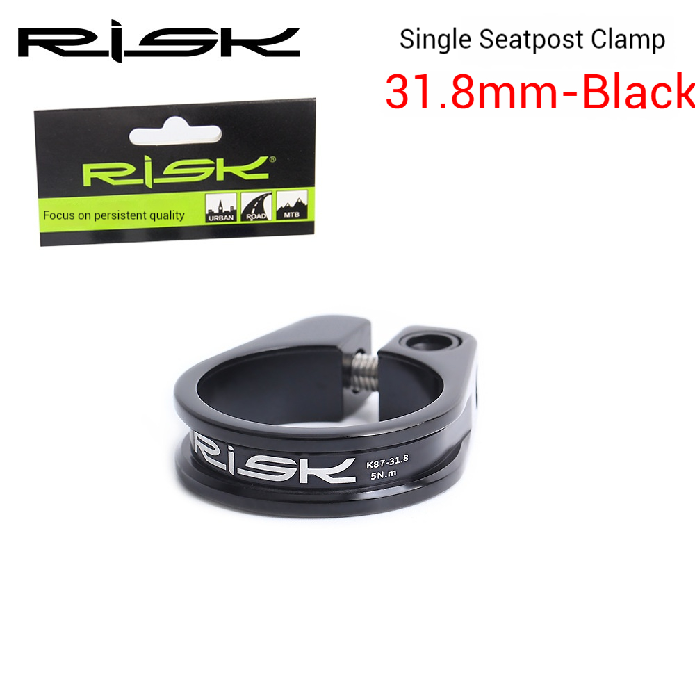RISK Parts K87 Mountain/Road Bike Seatpost Clamp with Quick Release Seat Tube Clamp Ring with Cable guide 31.8/34.9mm