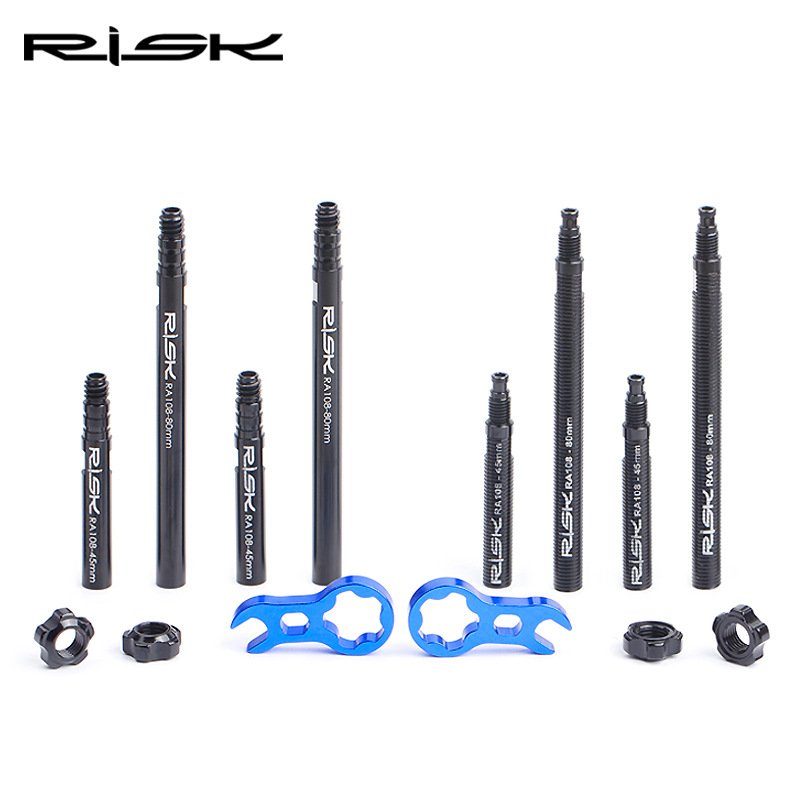 RISK Parts Bicycle Presta Valve Extender for Road Bike Tire Inner Tube Extension Valve Stem Extension RA108-1 RA108-2 RA108-3 RA108-4 RA108-5