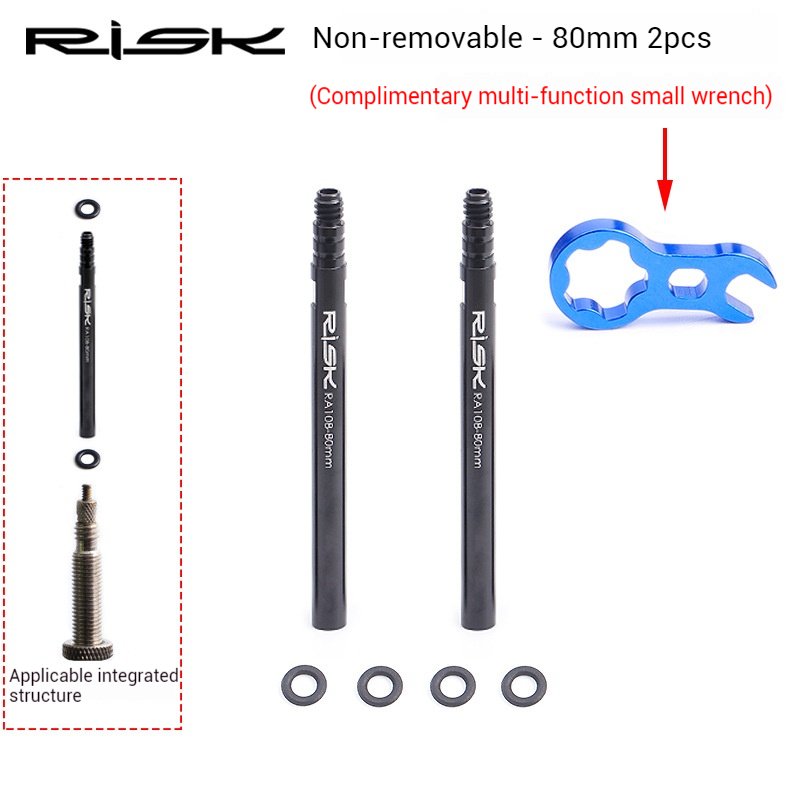 RISK Parts Bicycle Presta Valve Extender for Road Bike Tire Inner Tube Extension Valve Stem Extension RA108-1 RA108-2 RA108-3 RA108-4 RA108-5