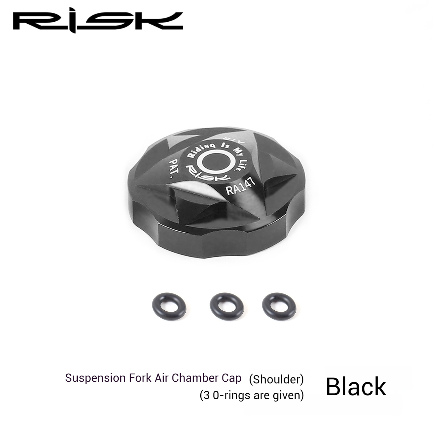 RISK Parts Mountain Bike Suspension Fork Shoulder Cover Aluminum Alloy Air Chamber Cap Shoulder Control Cover Air Fork Dust Cover Top Cap RA147