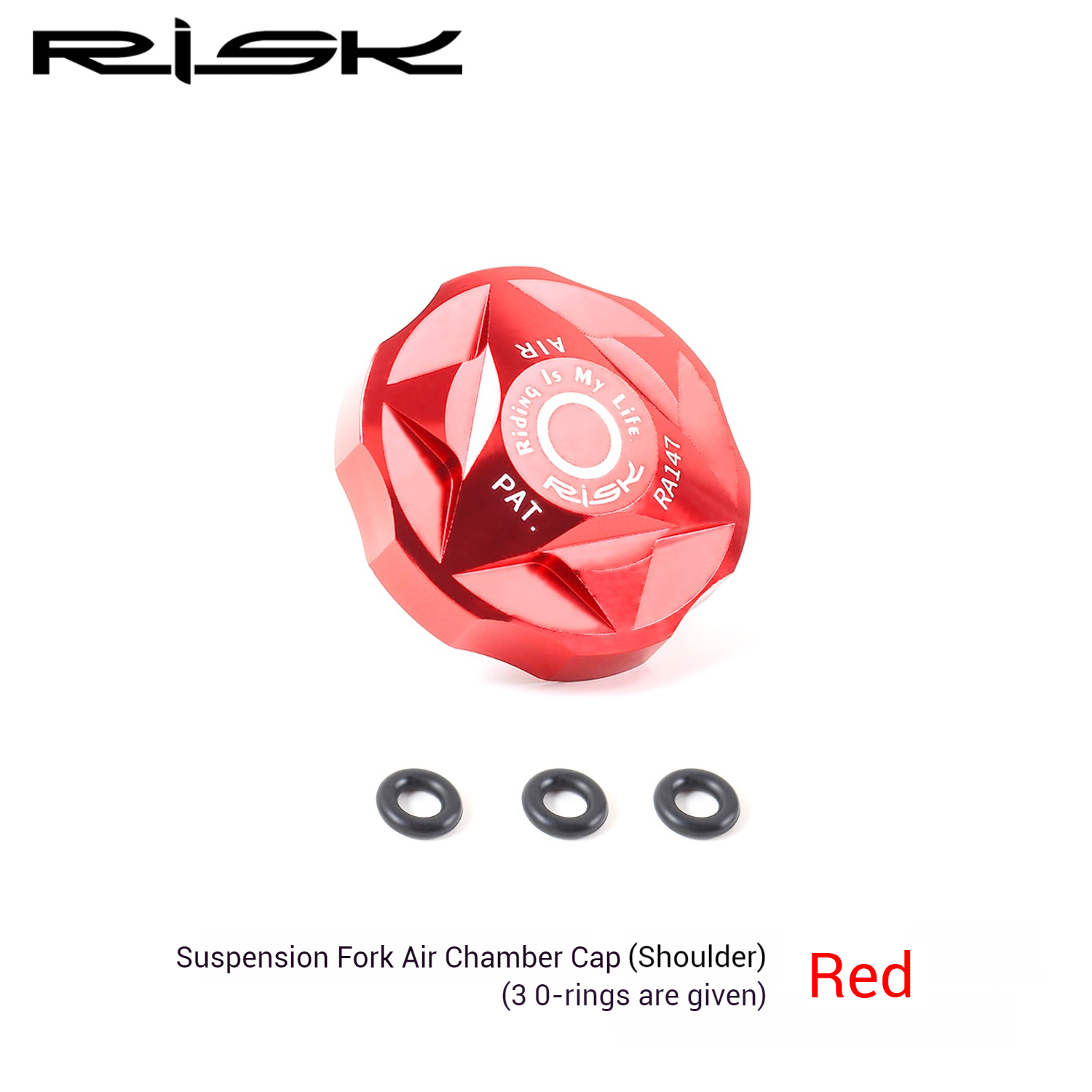 RISK Parts Mountain Bike Suspension Fork Shoulder Cover Aluminum Alloy Air Chamber Cap Shoulder Control Cover Air Fork Dust Cover Top Cap RA147
