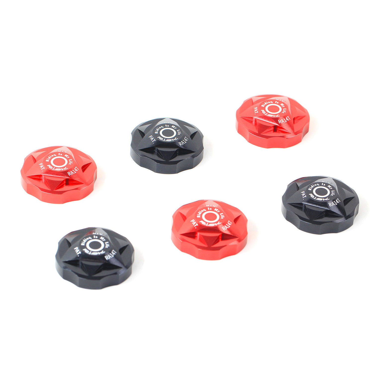 RISK Parts Mountain Bike Suspension Fork Shoulder Cover Aluminum Alloy Air Chamber Cap Shoulder Control Cover Air Fork Dust Cover Top Cap RA147